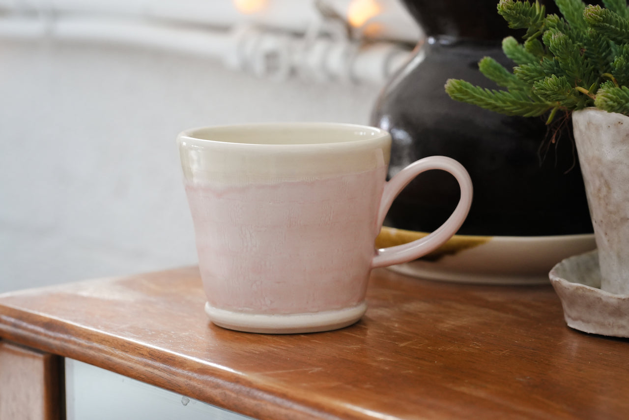 Spring Dawn Pink Porcelain Mug – No. 13