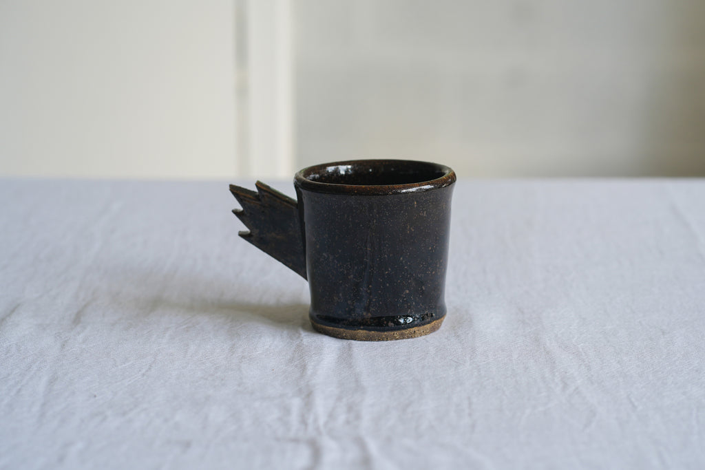Black Bird Earthenware Mug(Small Brown) – No. 1