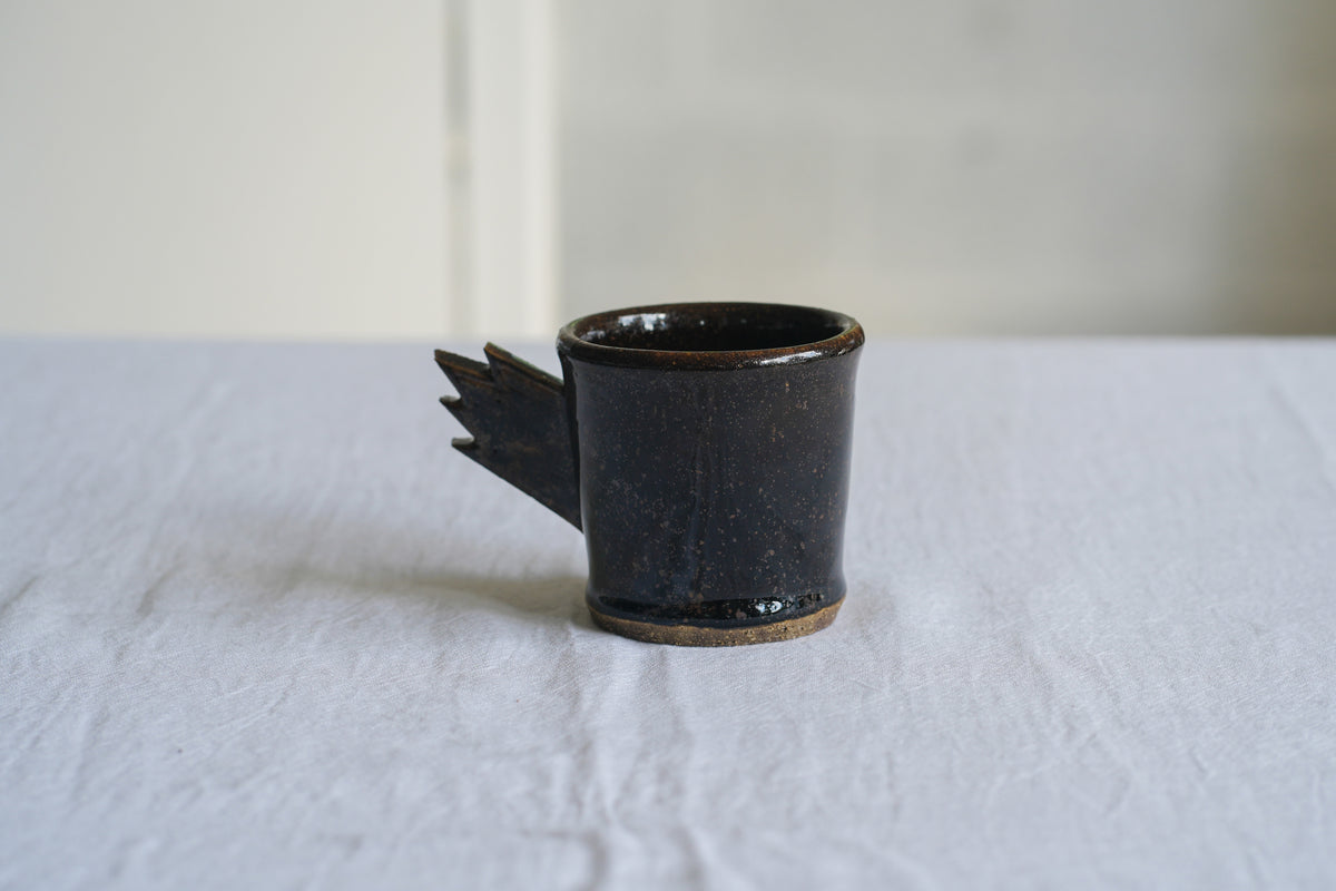 Black Bird Earthenware Mug(Small Brown) – No. 1