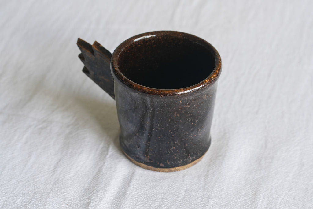 Black Bird Earthenware Mug(Small Brown) – No. 1