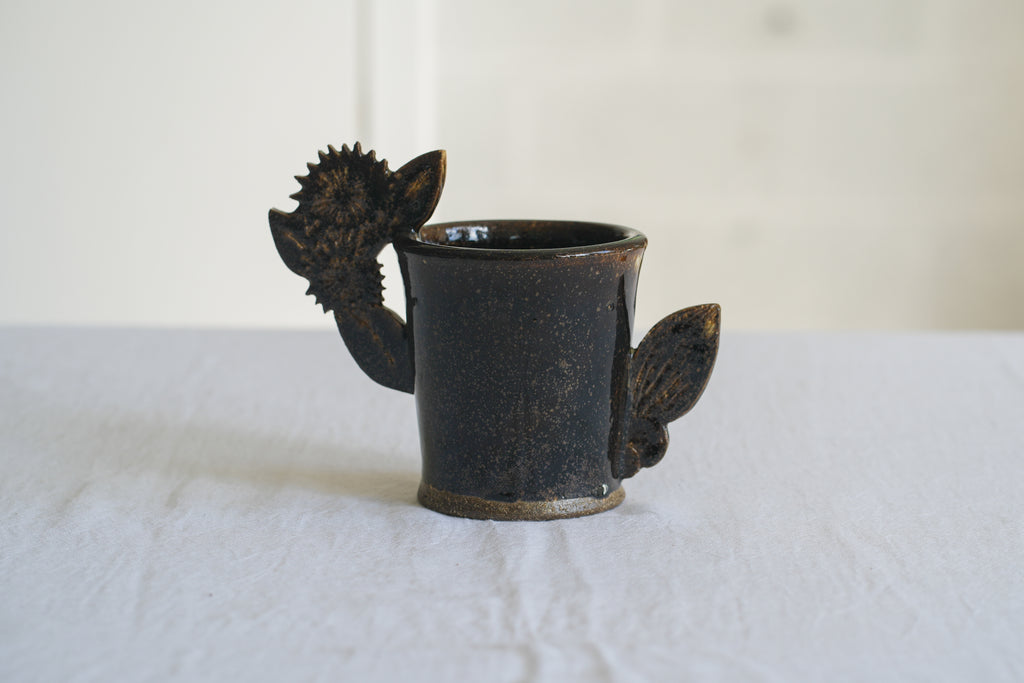 Black Bird Earthenware Mug(Brown) – No. 2