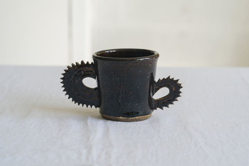 Black Bird Earthenware Mug(Small Brown) – No. 2