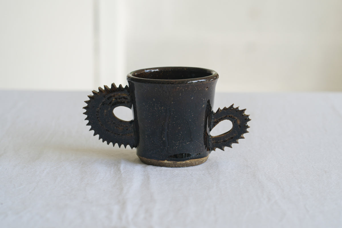 Black Bird Earthenware Mug(Small Brown) – No. 2