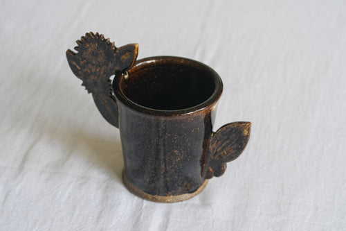 Black Bird Earthenware Mug(Brown) – No. 2