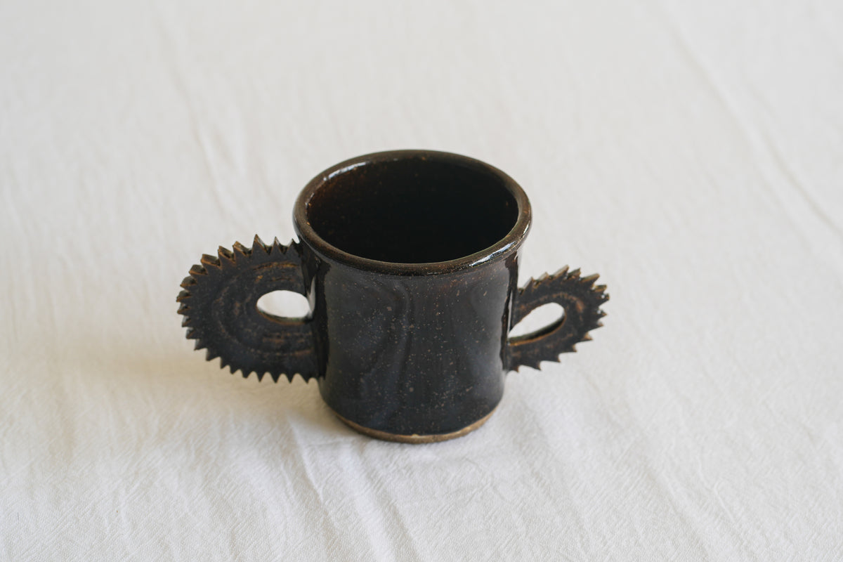 Black Bird Earthenware Mug(Small Brown) – No. 2