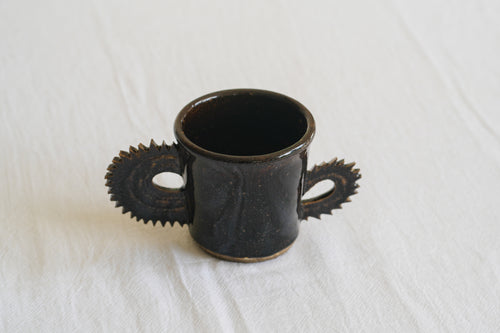 Black Bird Earthenware Mug(Small Brown) – No. 2