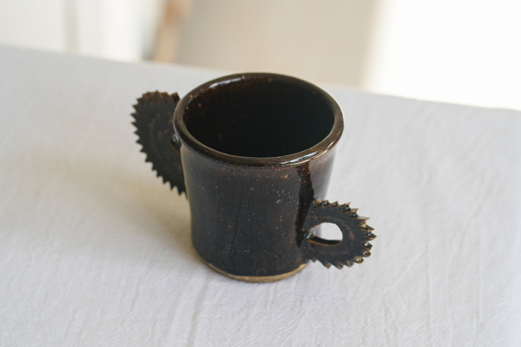 Black Bird Earthenware Mug(Small Brown) – No. 2