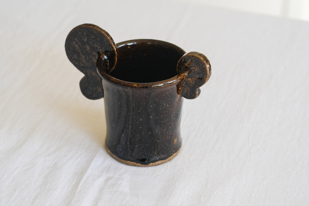 Black Bird Earthenware Mug(Brown) – No. 3