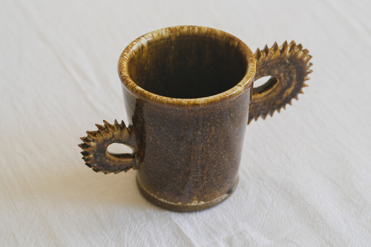 Black Bird Earthenware Mug(Brown) – No. 5